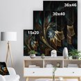 thumbnail image 5 of Design Art - Fleur Fractale Brun Bleu en Noir, 5 of 5