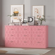 Modern 9-Drawer Dresser with Power Outlet,Chest of Drawers for Bedroom,Large Wooden Chest for Bedroom,Closet,Living Room