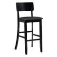 thumbnail image 1 of Linon Torino Contemporary 31" Bar Stool Padded Faux Leather Seat in Black Wood, 1 of 10