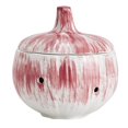 thumbnail image 2 of Conservateur d'Ail en Céramique Contenant à Ail avec Couvercles Bocal Collection Rond Rouge, 2 of 8