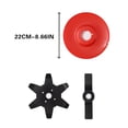 thumbnail image 3 of JASKFLY Lawn Mower 8 Inch Two Tooth and Six Tooth Replacement Mower Blade for Paddy Fields and Dry Land All-Terrain Cutting,Tools/Office|Metal,Red, 3 of 9