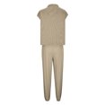 thumbnail image 4 of Timegard Ensembles Lounge pour Femmes, Haut Court à Manches Cap, Pantalon à Bas Resserré avec Poches, Couleur Unie, Tenues Amples, 4 of 4