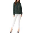 thumbnail image 2 of INSPIRE CHIC Chemise Imprimée à Manches Longues pour Femmes Verte TP, 2 of 7