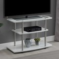 thumbnail image 2 of Convenience Concepts Designs2Go 32" Three-Tier TV Stand in White Wood Finish, 2 of 4