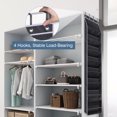 thumbnail image 3 of ZYNERY 163cm 10 Tier over The Door Shoe Rack，Hanging Shoe Organizer Suitable for Foyer Storage ，Hanging Shoe Rack  for Closet Storage Boots（Black）, 3 of 7