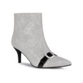 thumbnail image 1 of Unique Bargains Rhinestones Pointed Toe Stiletto Heel Glitter Ankle Boots for Women Silver (Size 9), 1 of 4