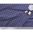 thumbnail image 3 of Soimoi Blue Poly Georgette Fabric Leaves & Floral Decor Fabric Printed Yard 52 Inch Wide, 3 of 3