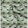 thumbnail image 1 of Soimoi Green Poly Georgette Fabric Crow Bird Print Fabric by the Yard 52 Inch Wide, 1 of 6