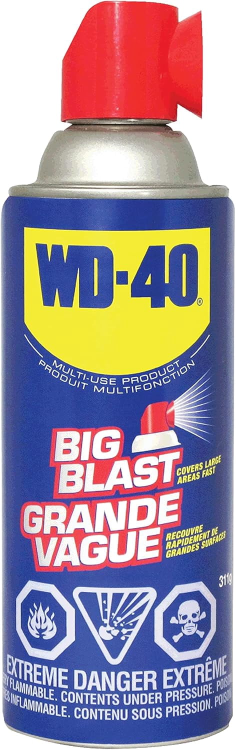 WD-40 Classic Multi-Use Product 01032 Aerosol Multipurpose Water Displacement Lubricant Spray with Big Blast Nozzle, 311g