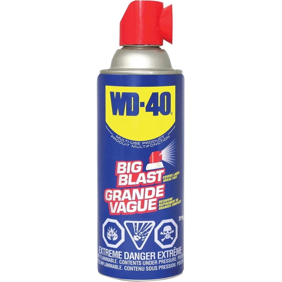 Produit lubrifiant et déplacement de l'eau aérosol multi-usages WD-40 classique 01032 boîte à grande vague, 311g