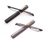 Viseng 2 Boîte mince Mini Verres de lecture en métal Lecteurs portables compacts légers avec boîtier de lecture +2.0
