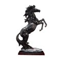 thumbnail image 2 of jifeng Statue de Cheval Debout Grande Statue de Cheval en Résine Sculpture Décorative Table Animal Noir, 2 of 9