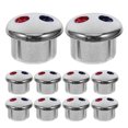 thumbnail image 1 of 10pcs Faucet Handle Labels Hot Cold Water Markers Easy Install Hot and Cold Water Indicator Buttons for Kitchen Bathroom Faucet Replacement Labels for Hotels Schools Restaurants, 1 of 9