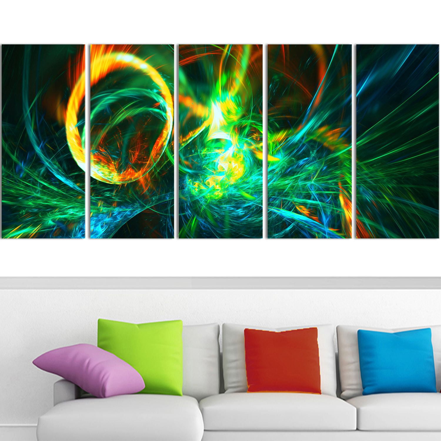 Décoration murale sur toile Design Art Feu vert