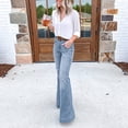 thumbnail image 4 of Ketyyh-chn99 Plus Size Jeans Women High Rise Skinny Jeans y2k Bootcut Mid-Rise Stretch Jeans Light blue,M, 4 of 4