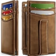 thumbnail image 4 of fastboy Men S Wallet Card Holder RFID Blocking Slim Leather Money Clip Easy Leather Wallet Card Holder A, 4 of 6