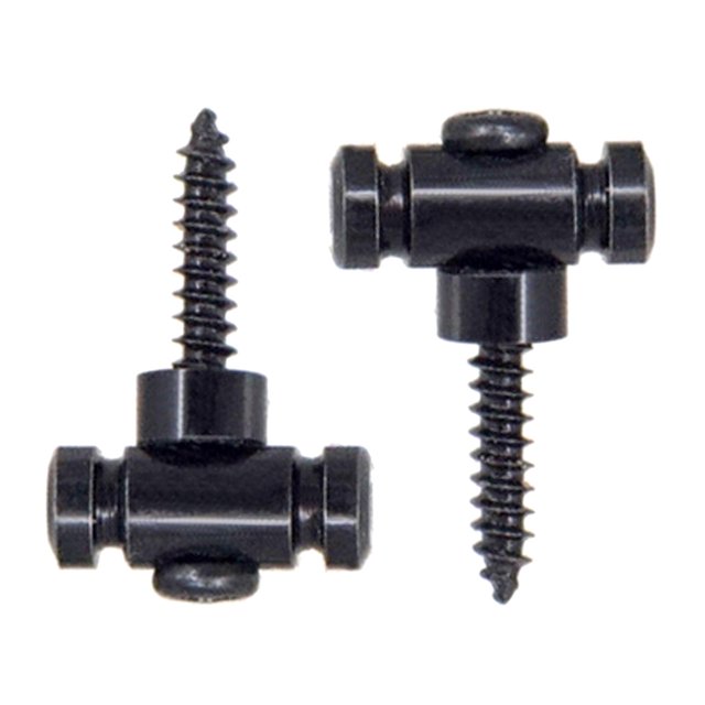 Milaget 2 Piece String Guides with Screws String Retainer Guides Hardware Wear Resistant Black