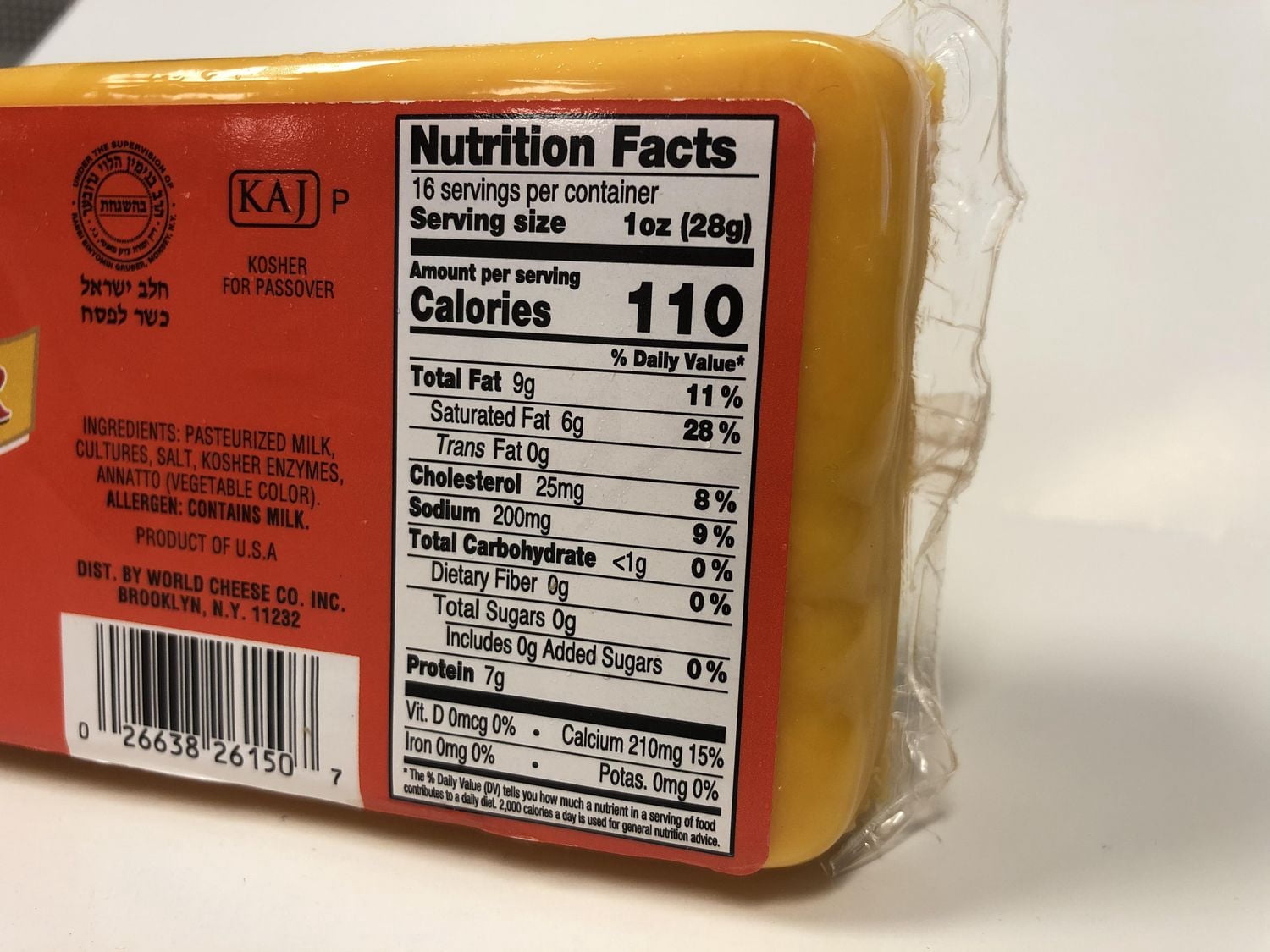 Fromage Naturel Haolam Cheddar