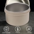 thumbnail image 3 of CHICIRIS Insulated Food Container Beige Stainless Steel, Portable Lightweight Lunchbox, Multifunctional Use, Lunch Box For School Office With Bag, 3 of 8