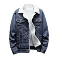 thumbnail image 2 of Veste en Denim Décontractée pour Homme et Manteau Veste à Col Montant en Velours à Simple Boutonnage, 2 of 4
