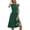 Green, variant on Daznico Elegant Dresses for Women,Women's Casual Flowy Long Dress with Belt Dot Print Wear Daily Vacation Outfit Summer Fall ,Dresses for Women Hide Tummy