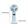 thumbnail image 3 of Limited Time Deal Iumwxz Digital Display Folding Fan USB 5-speed Rechargeable Small Fan Portable Handheld Fan Travel Fan Portable Fan Mini Fan Desk Fan Outdoor Decor, 3 of 8