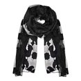thumbnail image 1 of Peach Couture Lightweight Sheer Embroidered Paisley Burnout Summer Scarf, 1 of 1