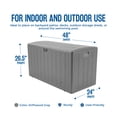 thumbnail image 2 of Plastic Development Group 105-Gallon Resin Outdoor Storage Patio Deck Box, Gray, 2 of 9