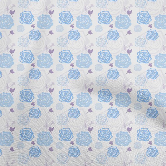 oneOone Silk Tabby Light Blue Fabric Floral Craft Projects Decor Fabric Printed By The Yard 42 Inch Wide