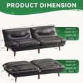 thumbnail image 2 of Homall Futon Sofa Bed with Adjustable Backrest & Five Angles Adjustable Armrests Sofa Couch for Small Spaces Living Room Office, 2 of 8