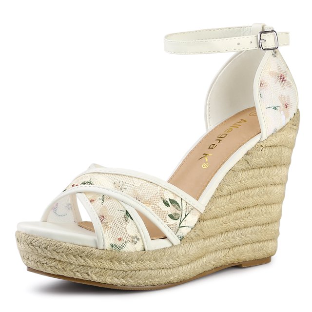 BLISSFUL STEP Women's Espadrille Wedge Heel Wedge Sandals