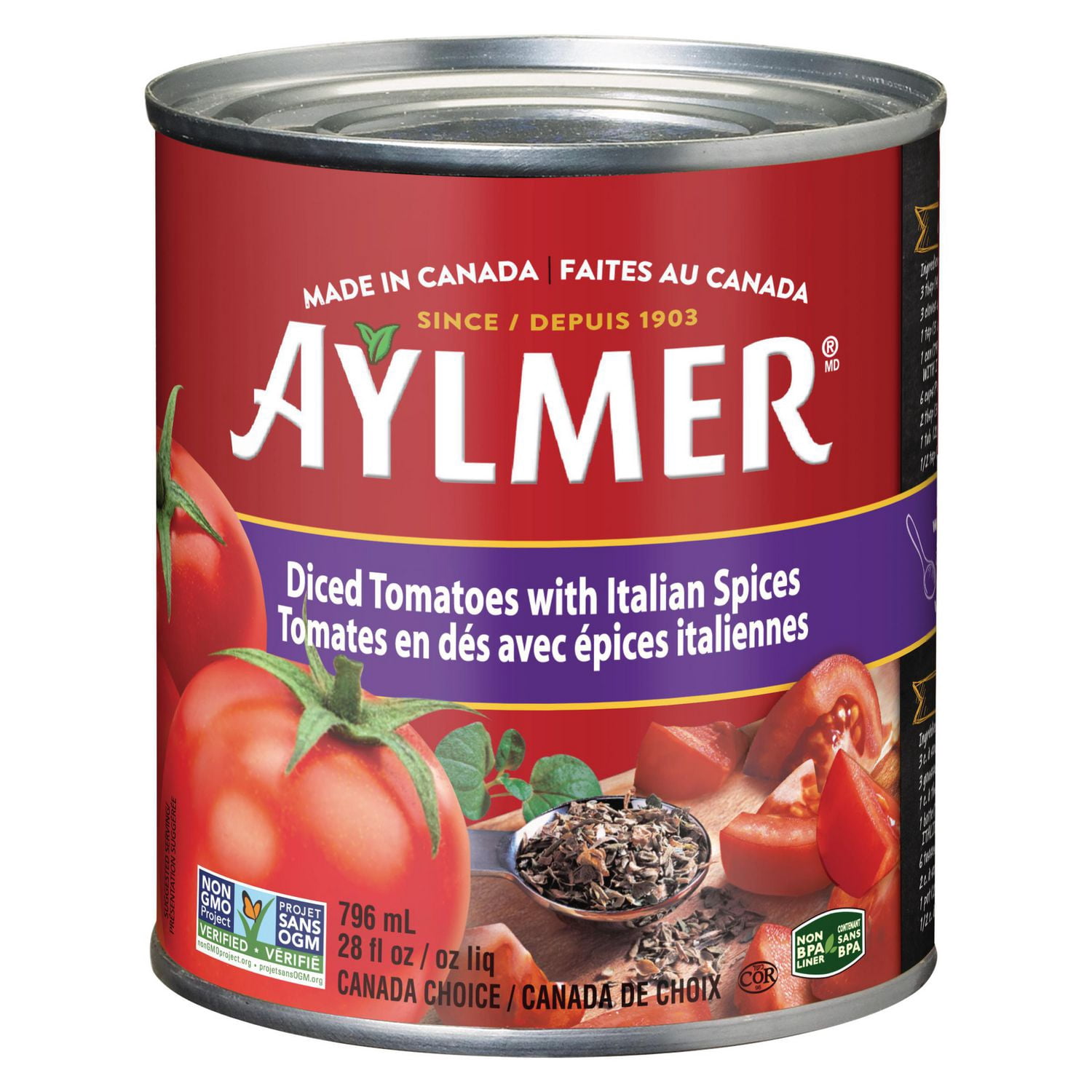 Aylmer Diced Tomatoes with Italian Spices