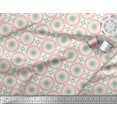 thumbnail image 3 of Soimoi White Japan Crepe Satin Fabric Mandala Geometric Print Fabric by Yard 42 Inch Wide, 3 of 5
