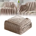thumbnail image 2 of 47x79 Inch Summer Weighted Blankets for Adults Cooling Soft Bubble Throw Blanket Flannel Blanket Soft Blanket Throw Reversible Plush Blanket for Outdoors, Camping, Stadium Blanket, Picnics, Travel, 2 of 9
