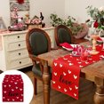 thumbnail image 1 of Boovnll Valentines Day Table Runner, 13x91" Valentine's Day Printing Table Runner, Valentines Table Runner for Holiday Kitchen Dining Table, Party Decor, Valentines Day Decorations, 1 of 5