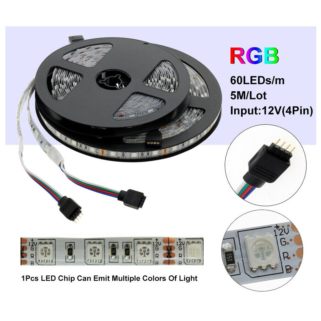 kurtrusly RGB LED Light Strip Controller Mobile Phone Remote Bedroom Wall Bar Movie Lamp Dimmer Switch Lighting Accessories RGB 4 Holes