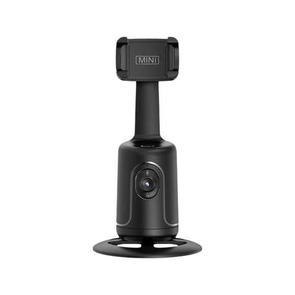 Bunblic Auto Face Tracking Phone Holder,360 degree Rotation,Phone Gimbal Stabilizer Face Tracking Tripod for Video Live Streaming Recording Black