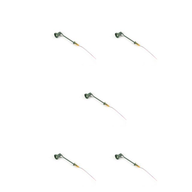 yingyy Model Railway Lamp Outdoor 1:87 Scale Streetlight Building LED Park Light Garden Yard Building Layout Decorations Type A Green 5Set
