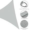thumbnail image 4 of Yescom 28Ft Triangle Sun Shade Sail Canopy 97% UV Block Commercial Carpark Pool Camping Playground Outdoor Cload Gray, 4 of 10