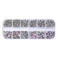 thumbnail image 1 of QualitChoice 1 Bag Glass Crystal Special-shaped Eye-catching Flat Bottom Easy to Paste Perfect Match Nail Rhinestones for Mobile Phone 430 White AB 1Set, 1 of 6