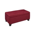 thumbnail image 1 of Ottomane de rangement, rouge, 1 of 1