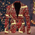 thumbnail image 5 of 2025 Men Christmas Snowflake Santa Prom Suits for Men Printed Pocket Lapel Button Suit Men Slim Fit Suit Jacket Suit, 5 of 5