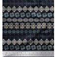 thumbnail image 1 of Soimoi Crepe Silk Fabric Aztec Geometric Print Fabric by The Yard 42 Inch Wide, 1 of 3
