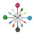 thumbnail image 1 of Transemion Kitchen Iron Wall Clock 3D Removable Spoon Clocks Cookware Hanging Ornament Quartz Living Room Hotel Home Decor Colorful, 1 of 6