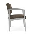 thumbnail image 4 of Fauteuil d'Appoint en Acier Lenox pour Réception et Salle d'Attente en Soins de Santé / Acier Argenté / Brun, 4 of 5