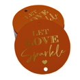 thumbnail image 1 of Inkdotpot Gold Foil Paper Hang Tags Let Love Sparkle Wedding Favor Tags 50 Pieces, 1 of 1