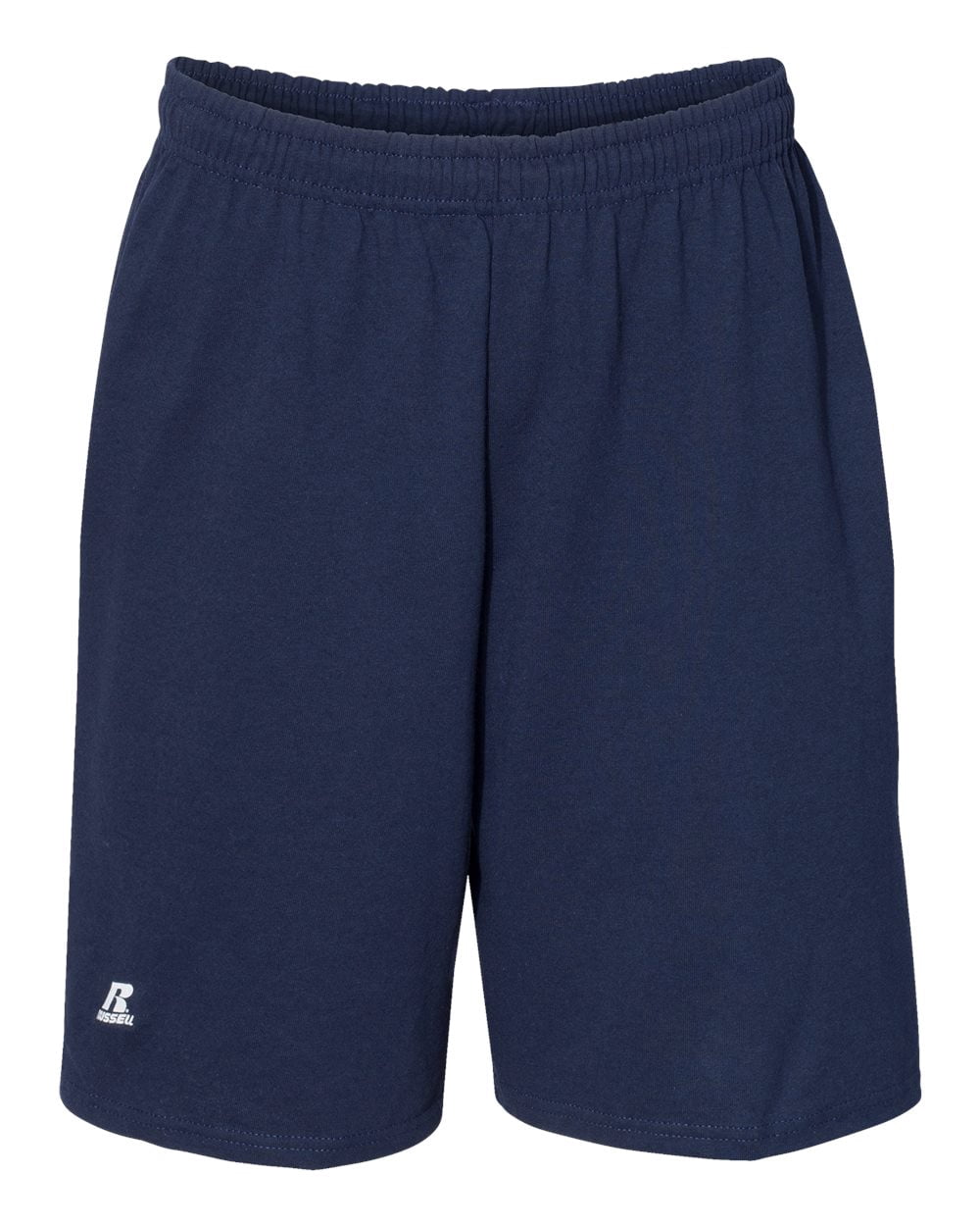 Russell Athletic Essential Jersey Cotton 10 Shorts with Pockets, 2XL, Navy