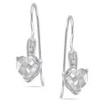 thumbnail image 1 of Quintessential Sterling Silver Large Soft White Heart On Lever Back, 1 of 3