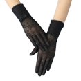 thumbnail image 2 of Women Sexy Black Dot Short Lace Lace Breathable Riding Sunscreen Wedding Gloves, 2 of 3