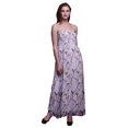 thumbnail image 1 of Bimba Robe à Bretelles Smockée en Georgette pour Femmes à Imprimé d'Oiseaux Blossom & Paradise Whydah - XX-Grand, 1 of 7